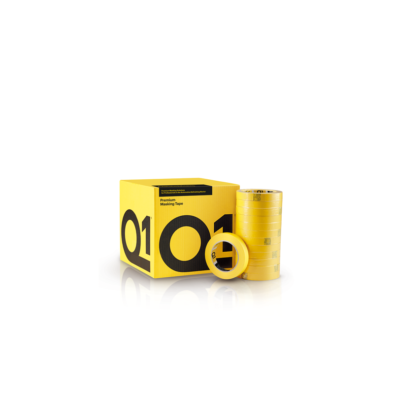 Taśma maskująca Q1 Premium, Żółta 18mm x 50 m
